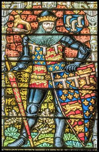 The Black Prince stained glass. Chapter House Canterbury Cathedral
