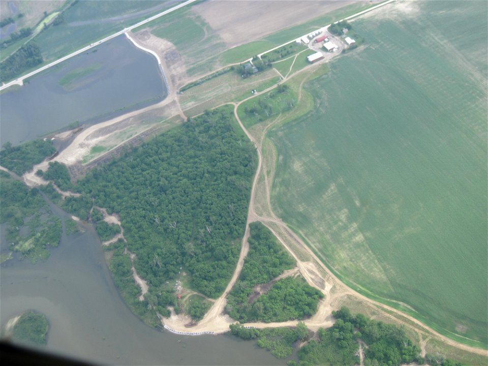 Aerial of DeSoto Refuge and surrounding areas