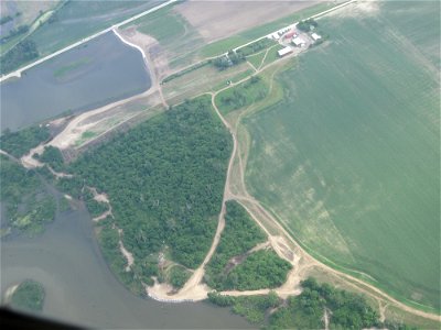Aerial of DeSoto Refuge and surrounding areas