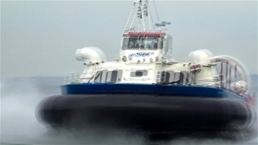 Hovercraft landing at Ryde Isle of Wight