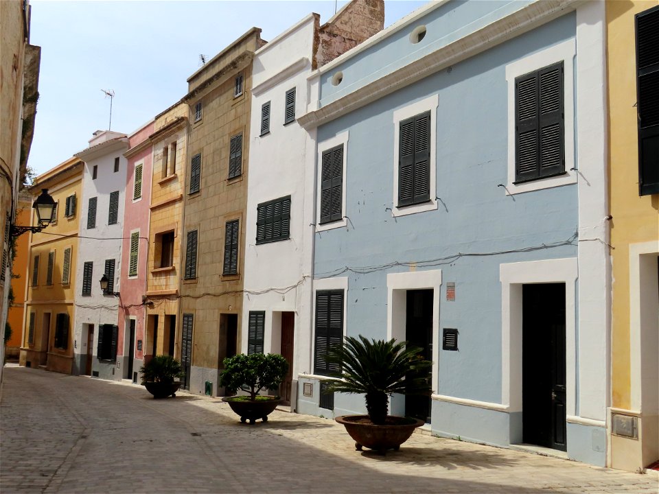 Houses and plants Ciutadella Menorca Spain