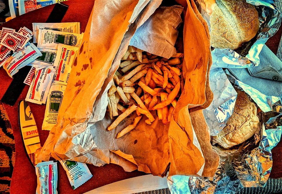 VJ's Drive In - Double Cheeseburgers / Fries