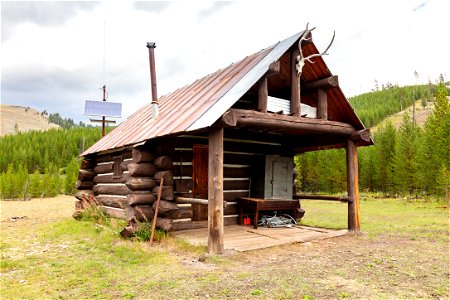 Calfee Creek Patrol Cabin: southwest view