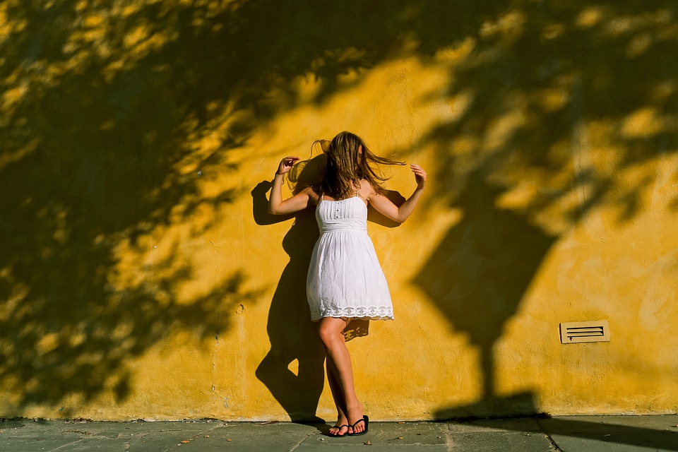 Woman Wearing White Dress