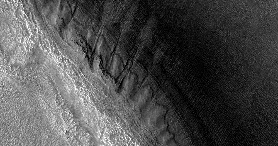 Gullies in Promethei Terra Crater photo