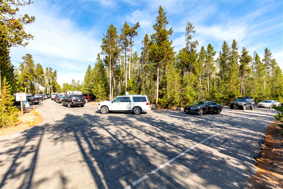 Waiting for parking at Norris Geyser Basin middle lot photo
