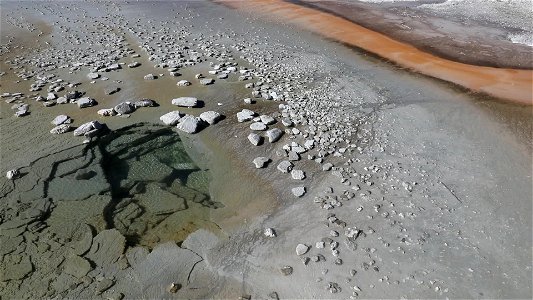 New feature and ejected debris on Geyser Hill photo