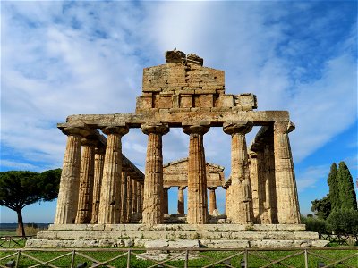 Front View Temple of Athena Paestum Italy