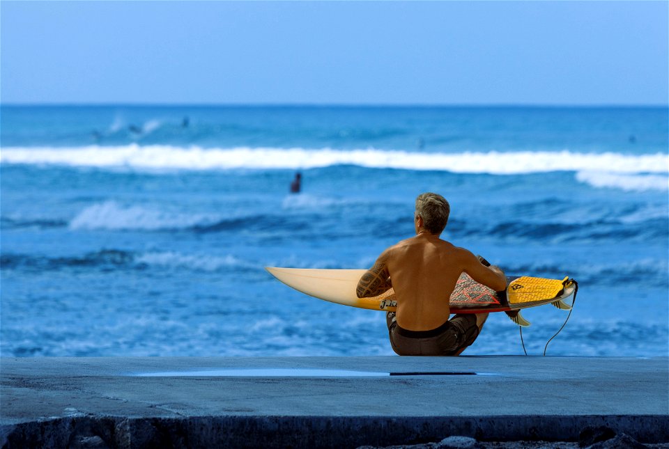 seated surfer