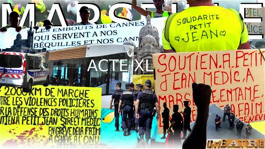 Acte 40 Marseille gilet jaune, soutien au médic Petit Jean flickr