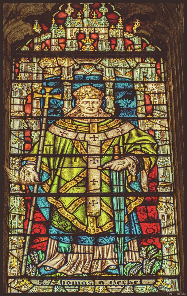 Saint Thomas of Canterbury Stained Glass. Chapter House Canterbury Cathedral