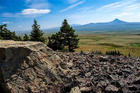 East Butte and Middle Butte, as seen from West Butte, Sweet Grass Hills
