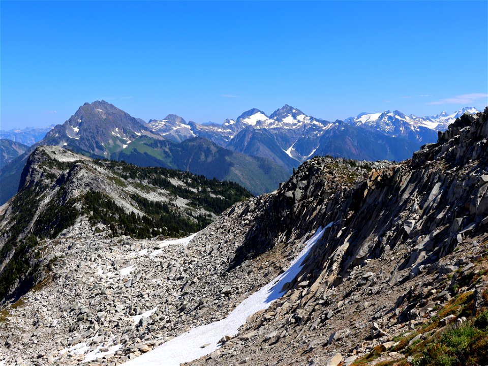 Hidden Lake Trail at North Cascades in WA photo