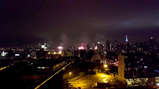 New York 4th July 2016 fireworks from Long Island City
