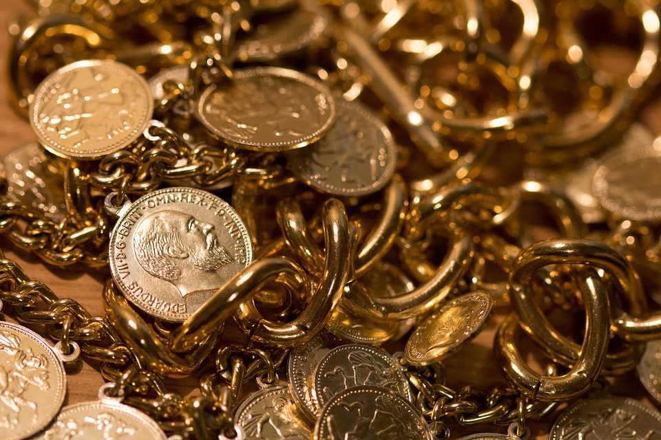 Golden money coin