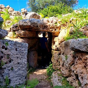 Keith under roofed dwellings  Talaiotic de Talati de Dalt Menorca Spain.