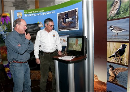 Tom Melius and Charlie Wooley Experience Small Wetlands Program Display photo