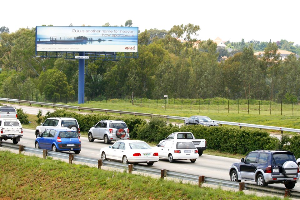 Johannesburg - 94.7 Cycle Race -  Traffic backed up on the highway (and dreaming of Kwazulu Natal?)
