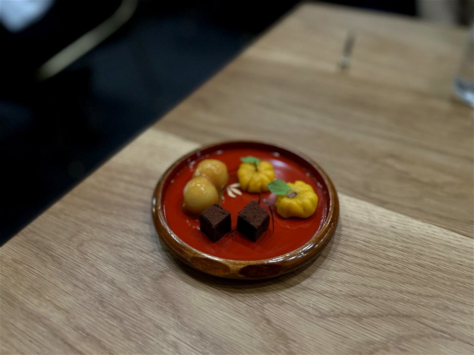 Pumpkin Mochi, Peach Dango, Coffee Yokan