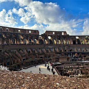 View of arena from second level Colosseum Rome Italy