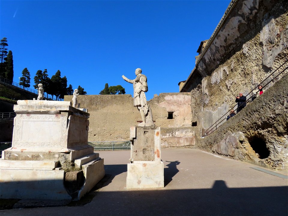 Piazza in front of Suburban baths dedecated to Nonius Balbus  Herculaneum Italy