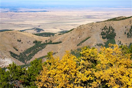 The plains of Montana seen from Judith Peak photo