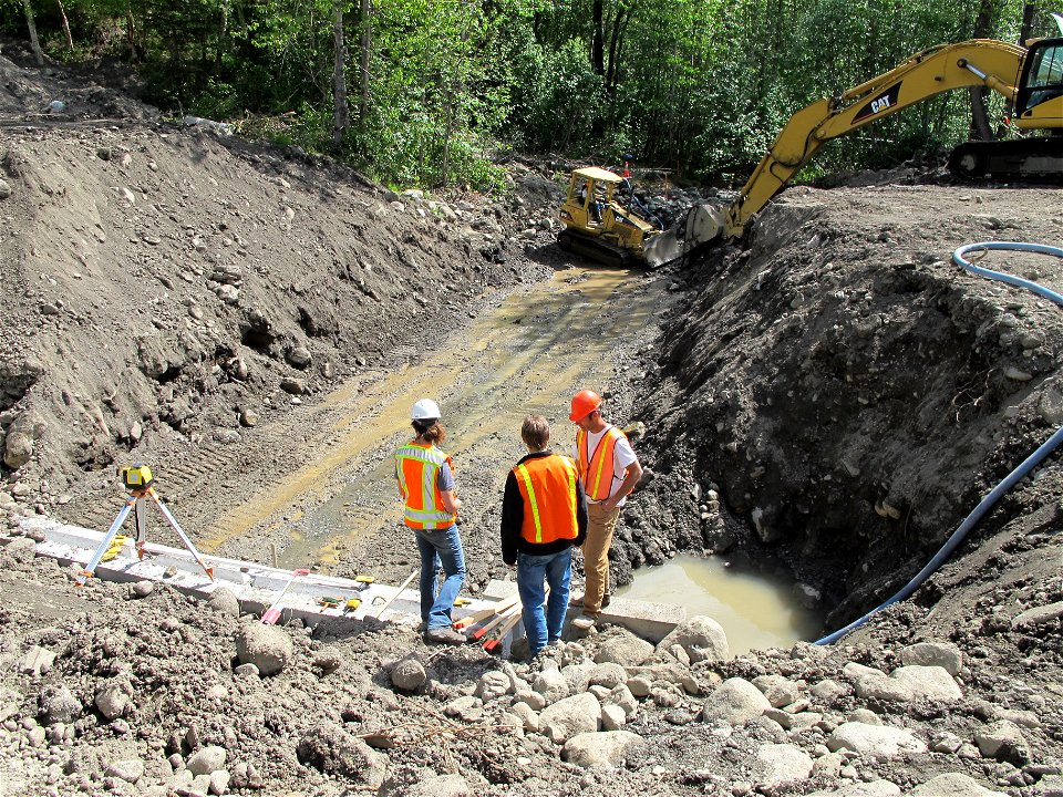 Eska Creek culvert Construction