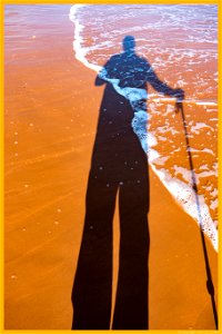 Afternoon Shadow on the beach Sidmouth.