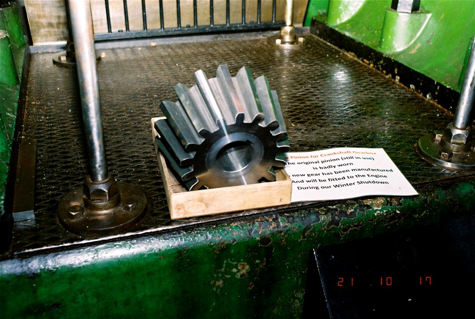 Replacement gear made for one of the main pumping engines - looks expensive