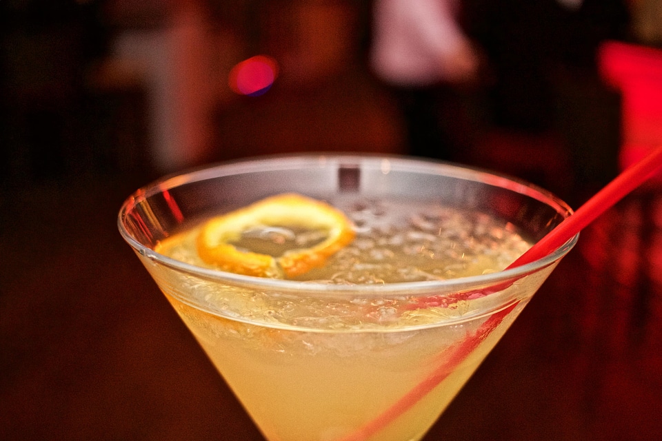 Clear Cocktail Red Straw