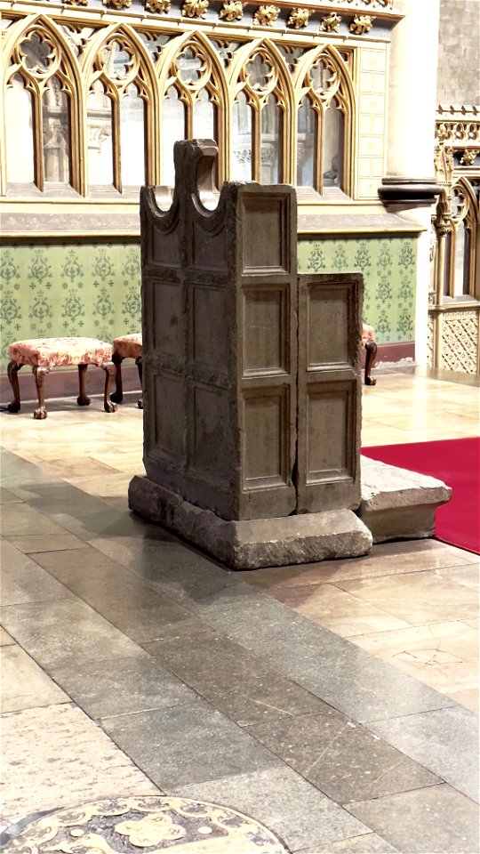 The Cathedra at Canterbury Cathedral. The seat of the Bishop.