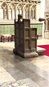 The Cathedra at Canterbury Cathedral. The seat of the Bishop.
