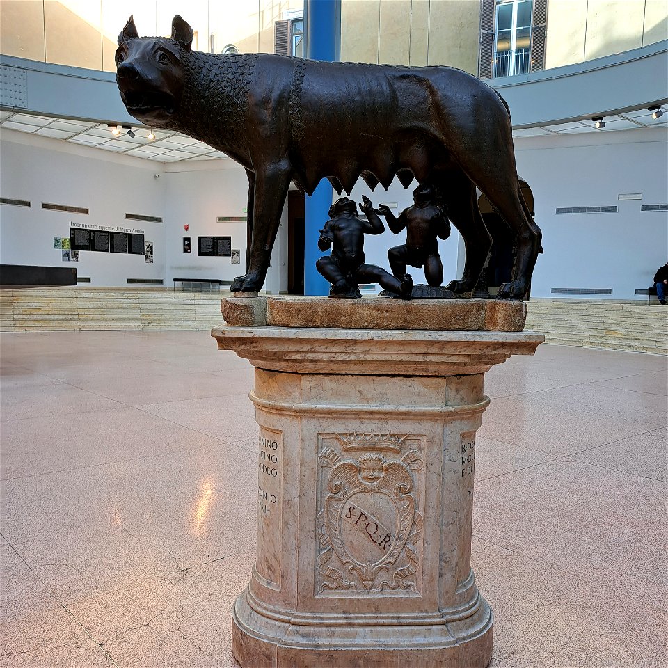 She wolf and Romulus and Remus Capitoline Museum Rome Italy