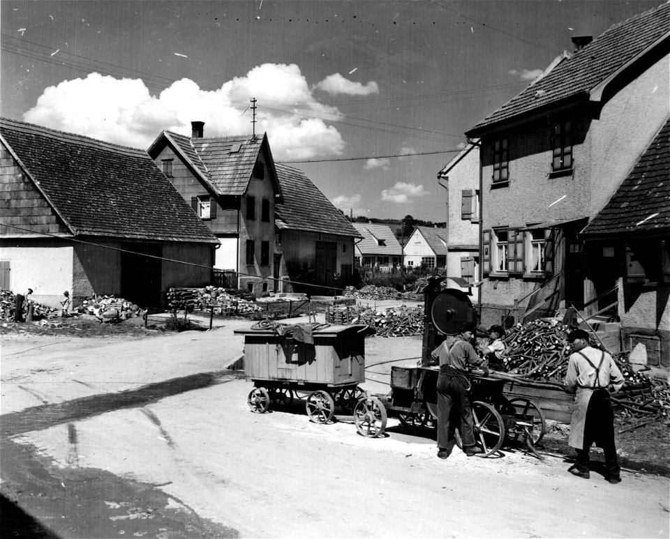 SC 336835 - German townspeople seem to do certain things on certain days every year.
