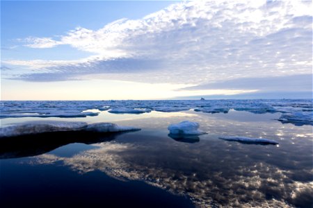 Clouds and ice on the Chukchi Sea photo