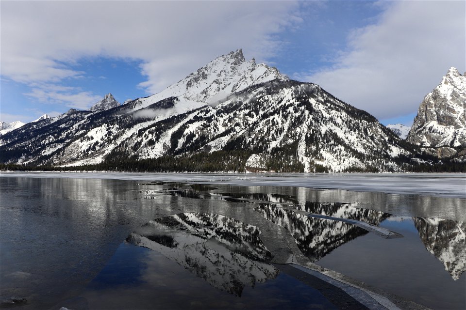 Jenny Lake Spring Thaw Teewinot Mountain