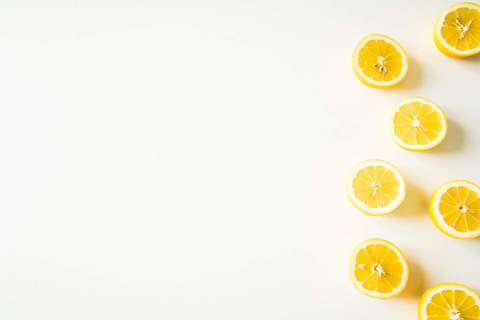 Lemons on White Background photo