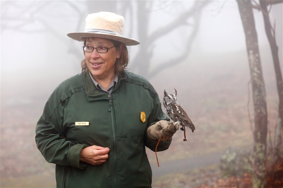 Ranger Mara and Screech Owl photo