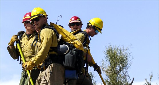 MAY 15 Firefighters practice attack on mock fire photo