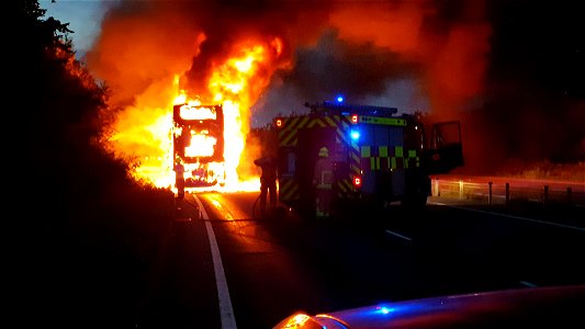 Bus Fire East Peckham Tyre Exploding