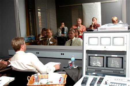 Observation room where FWS and DNR staff observed the listening session