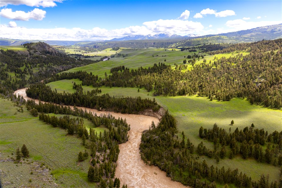 Yellowstone flood event 2022: Yellowstone River above Garnett Hill