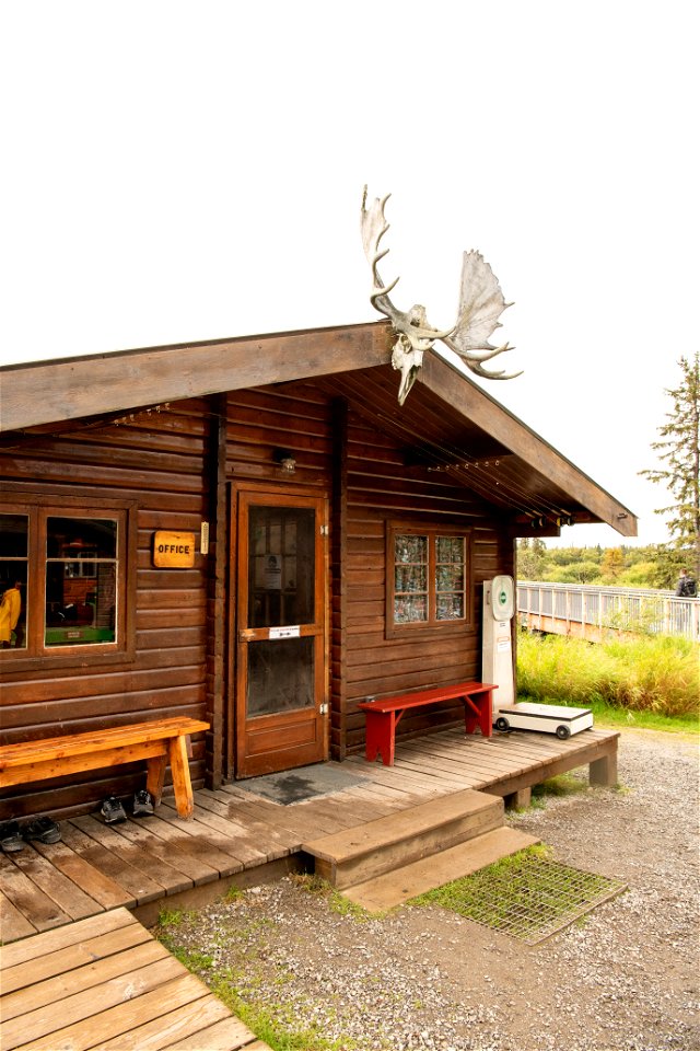 Exterior of the Brooks Lodge Office building - Photo courtesy of C. Chapman
