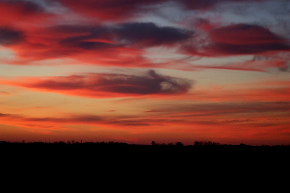 Sunrise over Owen's Bay Lake Andes National Wildlife Refuge South Dakota