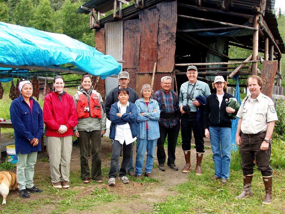 fws group at Dayton's fish camp