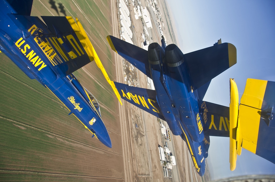 Demonstration team air show cockpit view