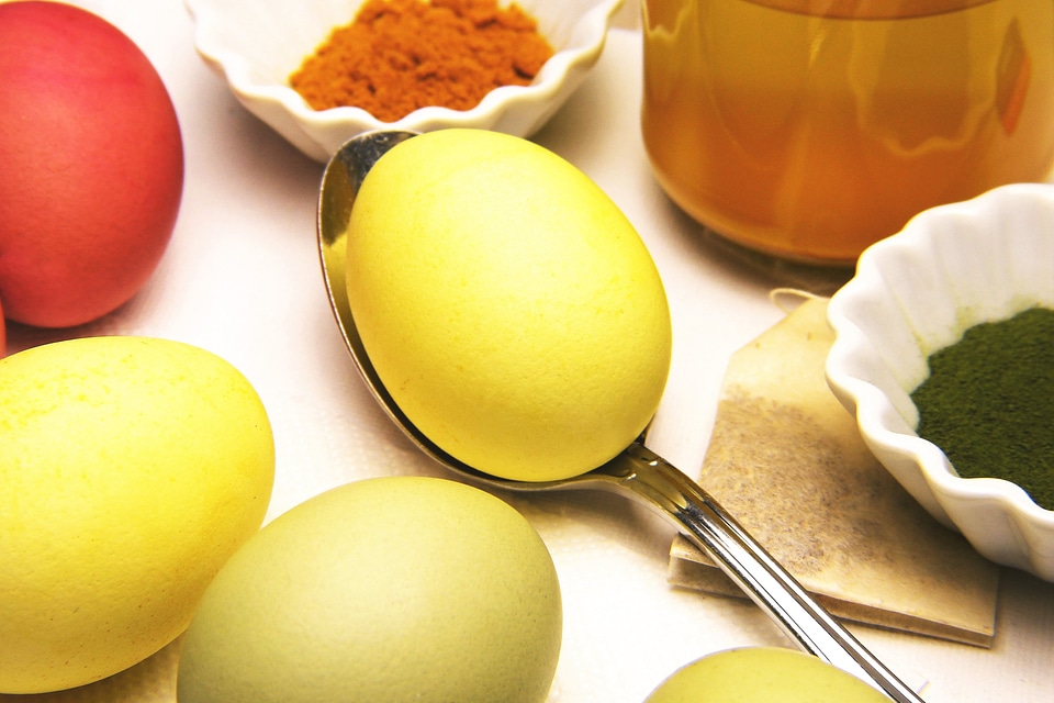 Easter Eggs on Spoon