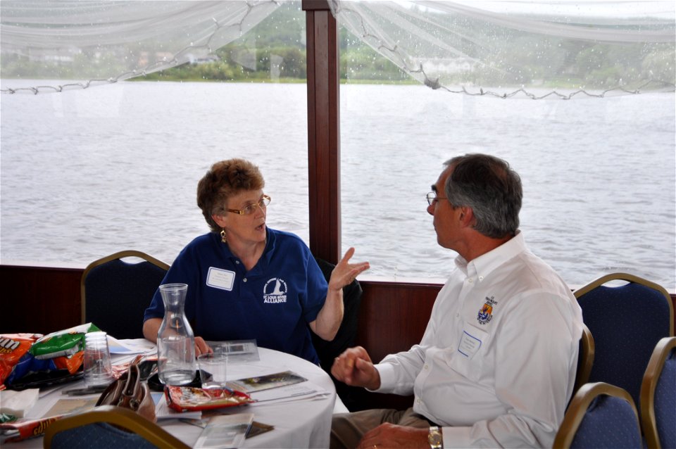 St. Louis River Alliance Executive Director Julene Boe and USFWS Regional Director Tom Melius. USFWS Photo photo