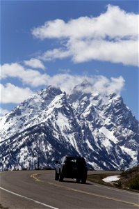 Views Along the Teton Park Road in Spring