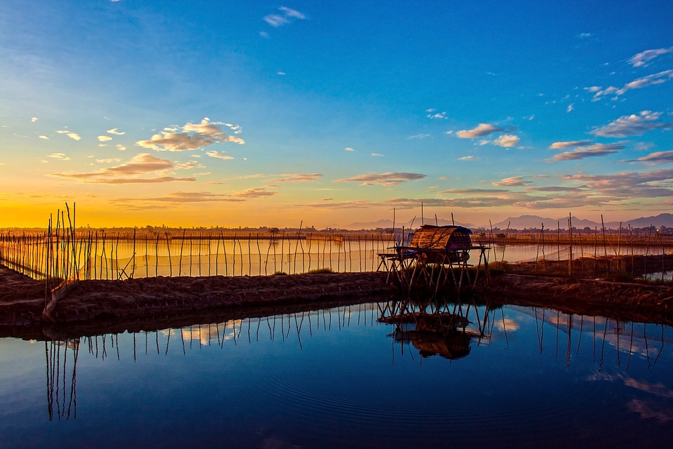 Vietnam sunrise lake